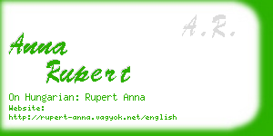 anna rupert business card